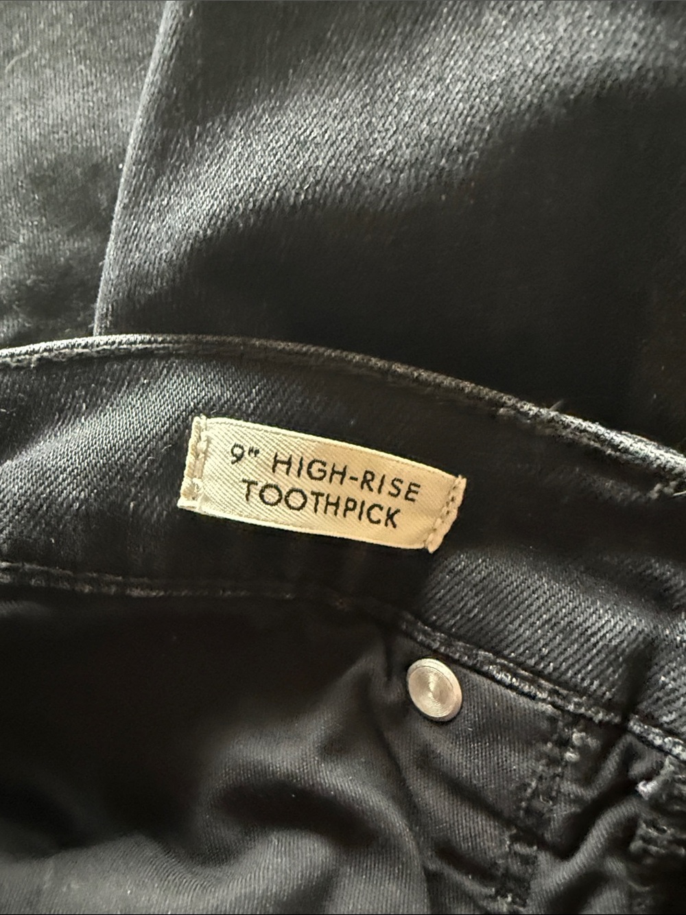 J crew 9" High-Rise women’s Jeans - Black